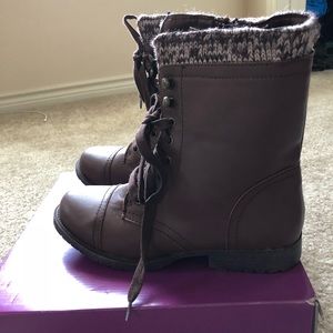 Brown Combat Boots